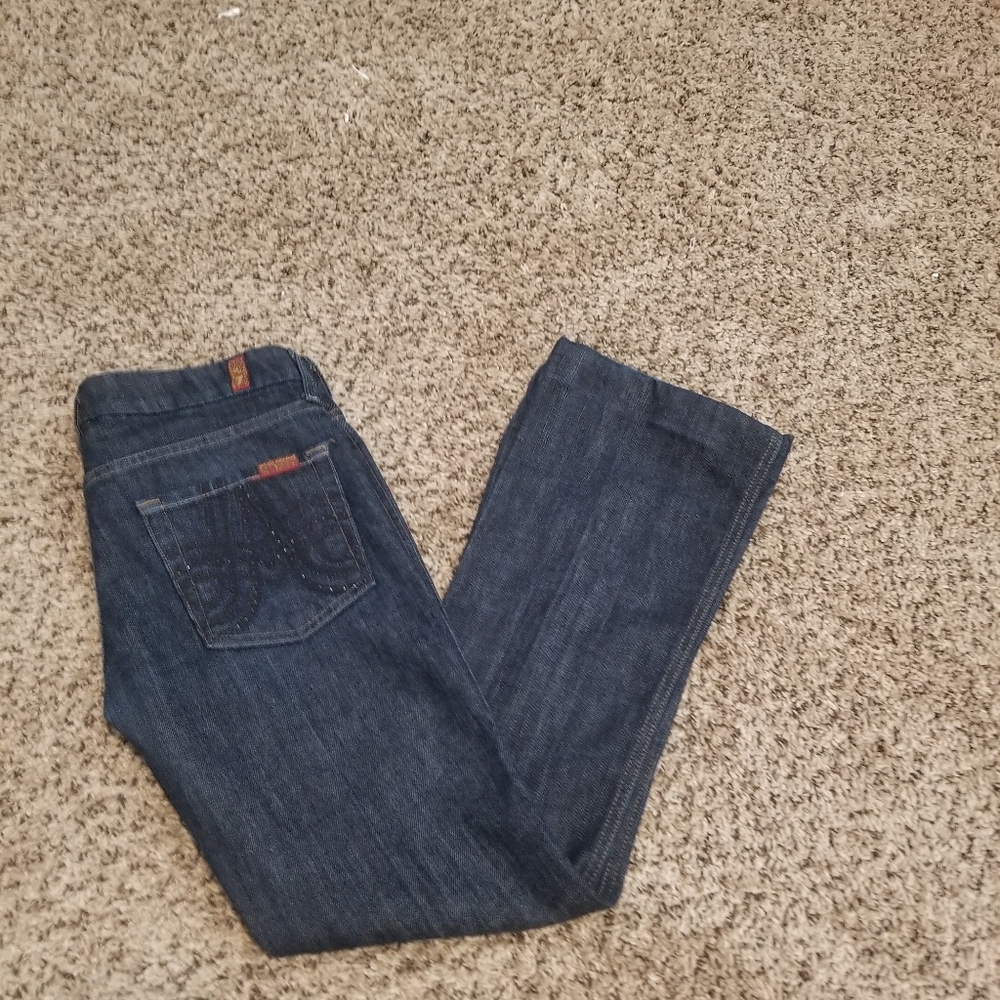 7 for All Mankind Sparkling A Pocket Women's 28